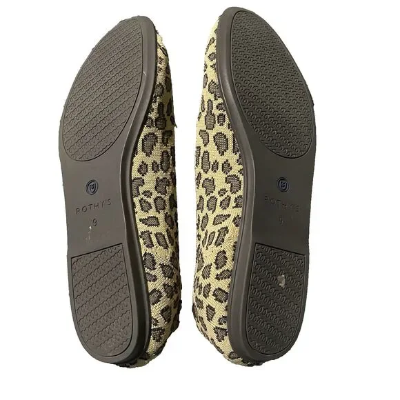 Rothy's The Loafer Spotted Leopard Print Size 9 Wide Women's Slip On Shoes - Picture 2 of 9